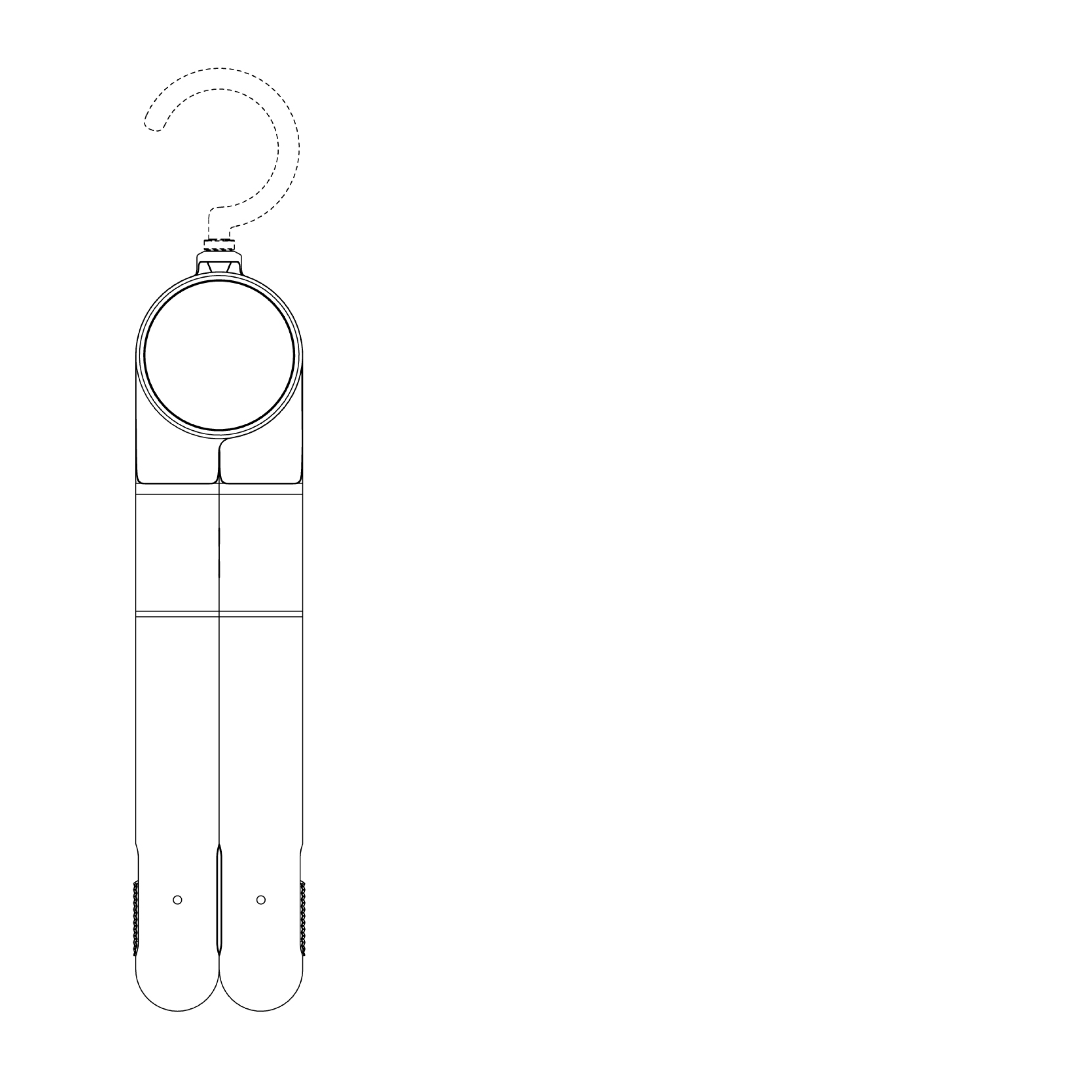 Outline of Easy Hang Hanger closed