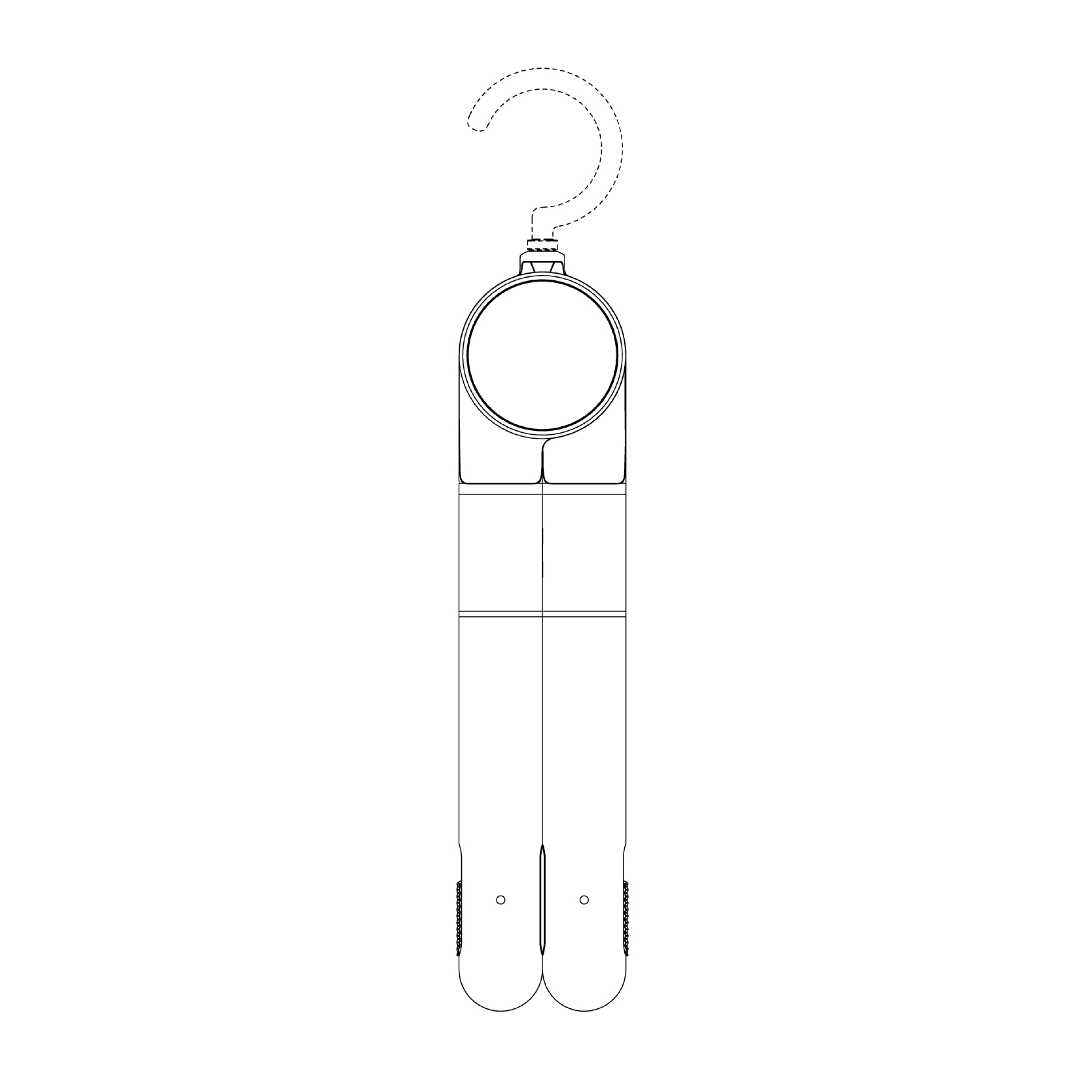 Outline of Easy Hang Hanger closed